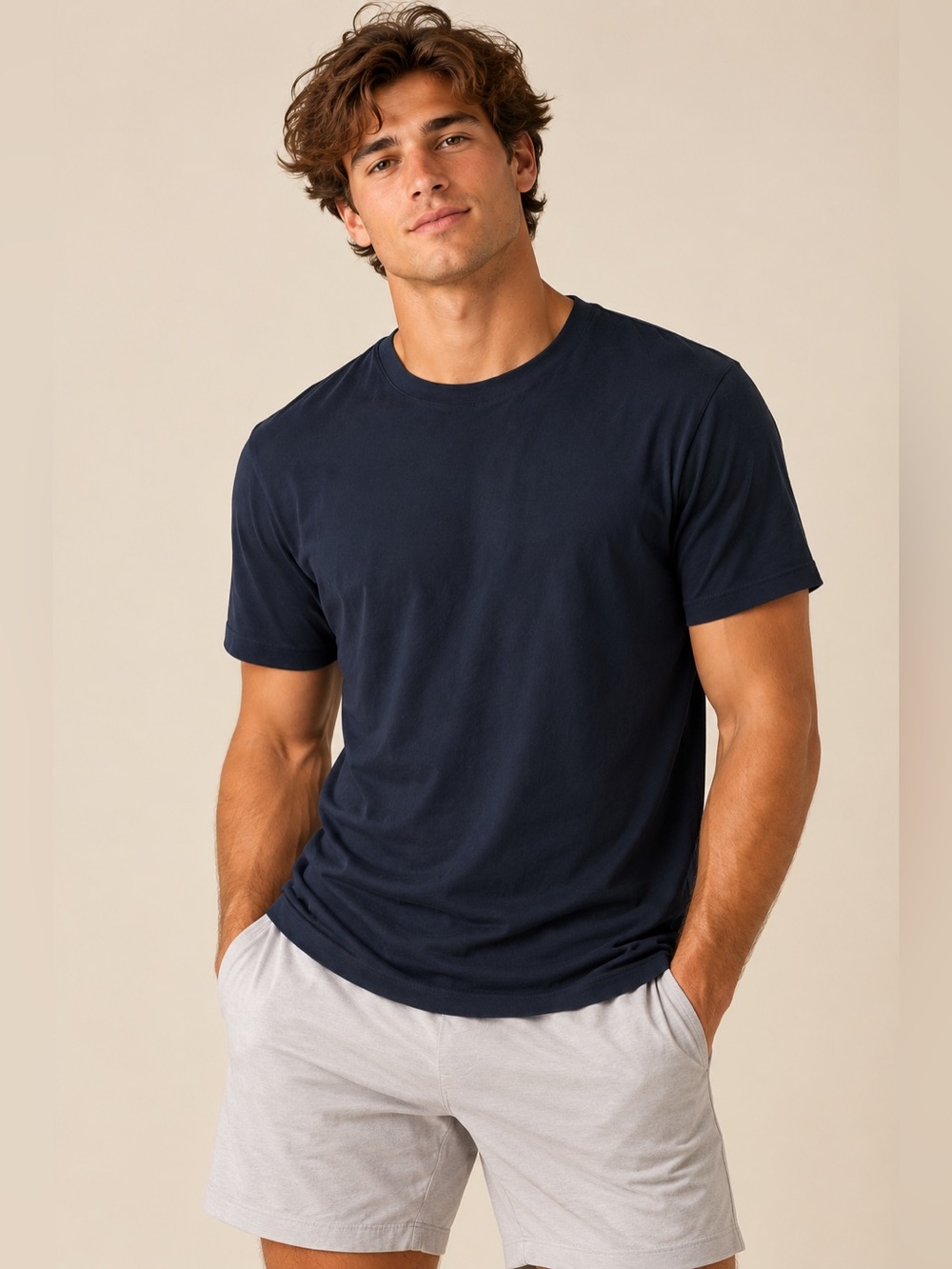 Vuori Men’s Medium Navy Pima Cotton Stretch Performance Crew Neck T Shirt